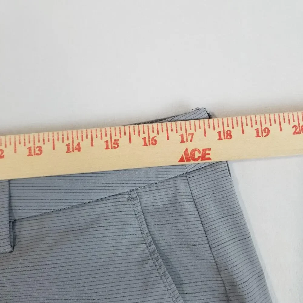 Vuori Shorts Mens 33 Gray Stripe Stretch Chino 6 In Inseam Travel Casual Golf